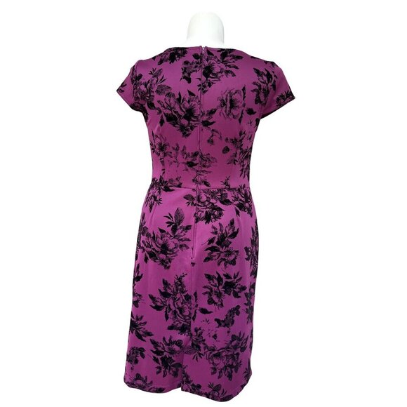 ModCloth Dear Fiery Cutout Dress, Amethyst Black Velvet Floral Women's Size XL - Picture 6 of 11